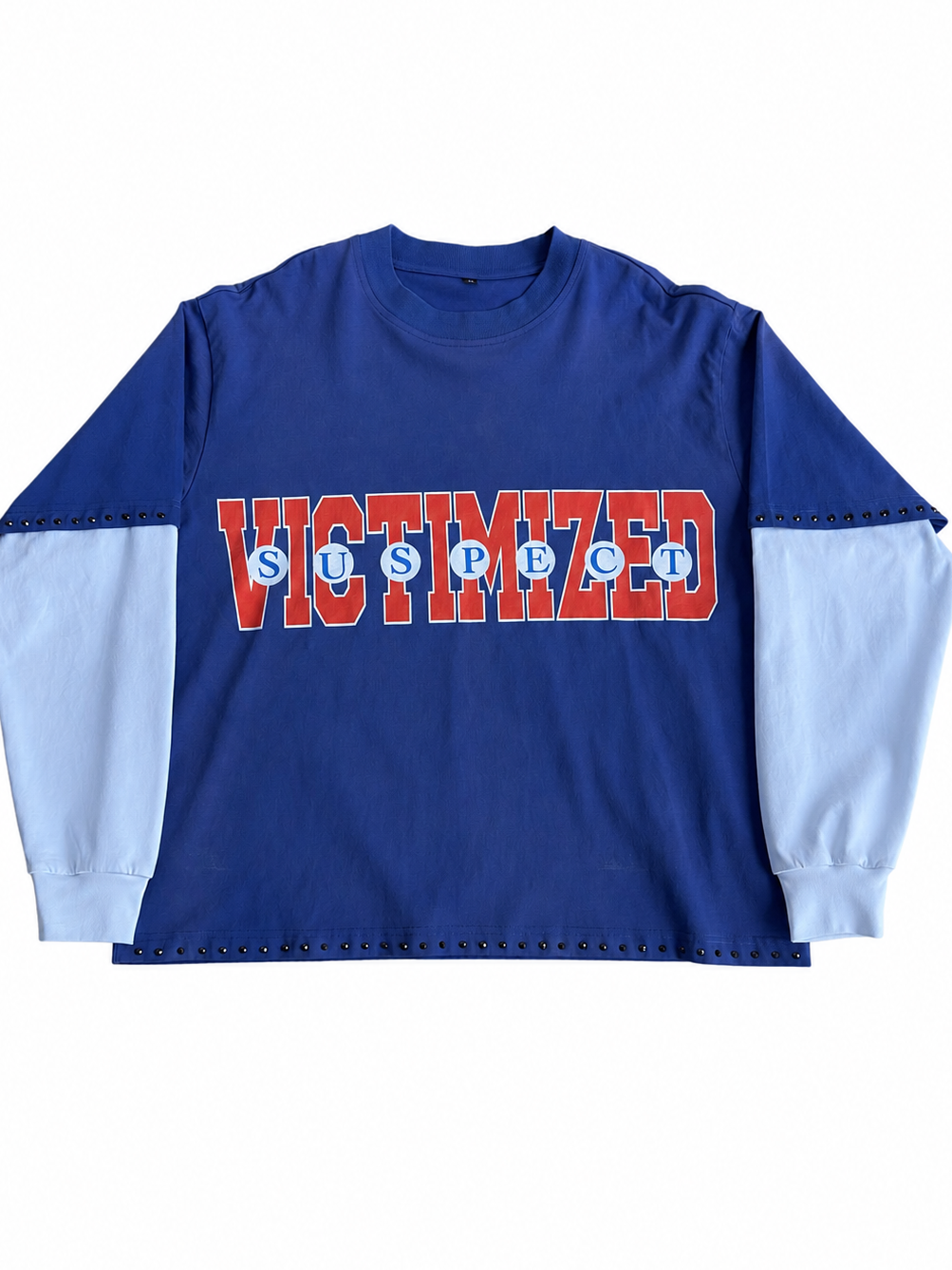 Blue Double Layer Tee – Victimized Suspect